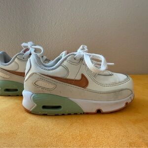 Nike Kids White and Tan Sneakers